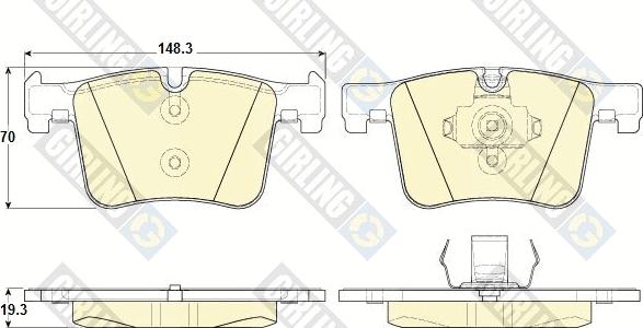 Girling 6119422 - Kit pastiglie freno, Freno a disco autozon.pro