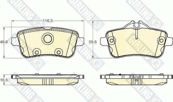 Girling 6119471 - Kit pastiglie freno, Freno a disco autozon.pro