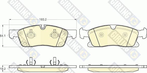 Girling 6119552 - Kit pastiglie freno, Freno a disco autozon.pro