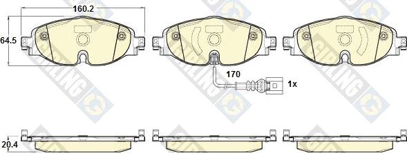 Girling 6119561 - Kit pastiglie freno, Freno a disco autozon.pro