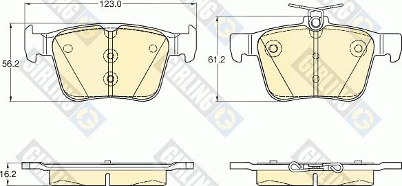 Girling 6119572 - Kit pastiglie freno, Freno a disco autozon.pro