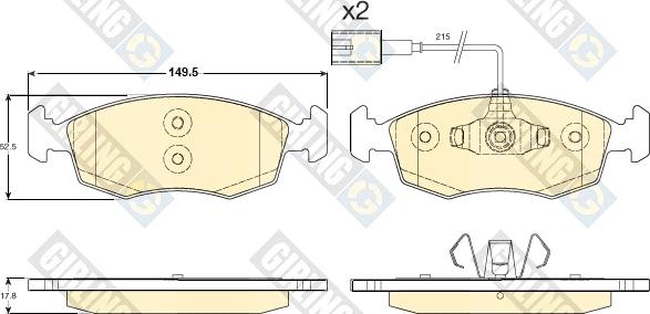 Girling 6119002 - Kit pastiglie freno, Freno a disco autozon.pro