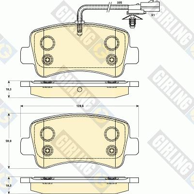 Girling 6119031 - Kit pastiglie freno, Freno a disco autozon.pro