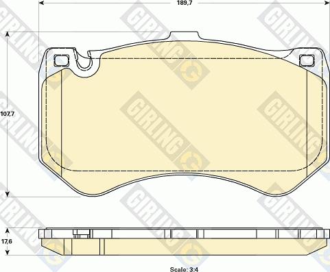 Girling 6119079 - Kit pastiglie freno, Freno a disco autozon.pro