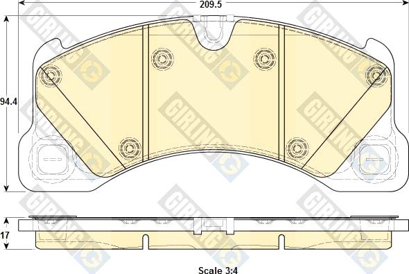 Girling 6119149 - Kit pastiglie freno, Freno a disco autozon.pro