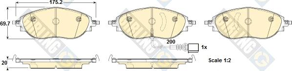 Girling 6119184 - Kit pastiglie freno, Freno a disco autozon.pro