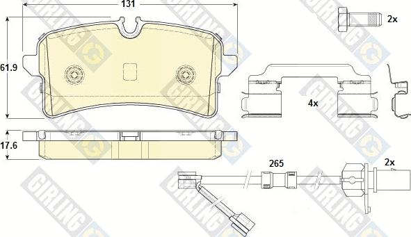 Girling 6119891 - Kit pastiglie freno, Freno a disco autozon.pro