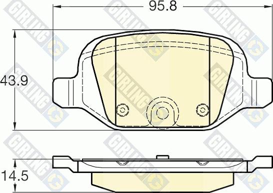 Girling 6119811 - Kit pastiglie freno, Freno a disco autozon.pro