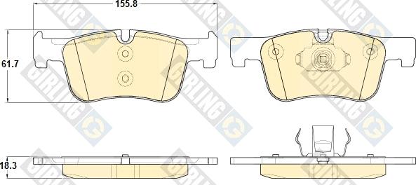 Girling 6119342 - Kit pastiglie freno, Freno a disco autozon.pro