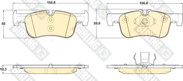 Girling 6119352 - Kit pastiglie freno, Freno a disco autozon.pro