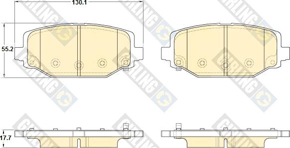 Girling 6119369 - Kit pastiglie freno, Freno a disco autozon.pro