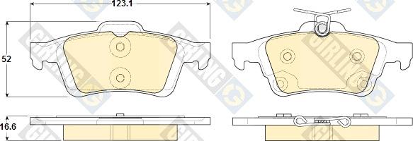 Girling 6119382 - Kit pastiglie freno, Freno a disco autozon.pro