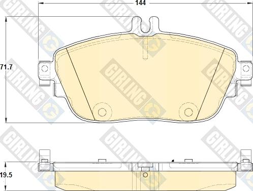 Girling 6119321 - Kit pastiglie freno, Freno a disco autozon.pro