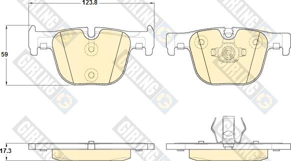 Girling 6119372 - Kit pastiglie freno, Freno a disco autozon.pro