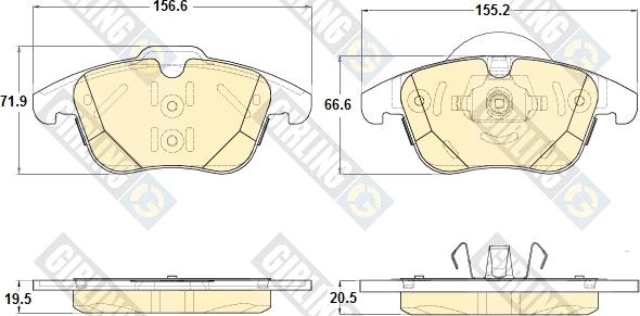 Girling 6119252 - Kit pastiglie freno, Freno a disco autozon.pro