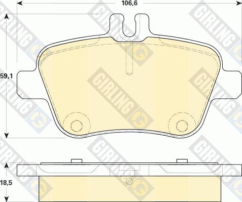 Girling 6119204 - Kit pastiglie freno, Freno a disco autozon.pro