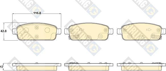 Girling 6119272 - Kit pastiglie freno, Freno a disco autozon.pro