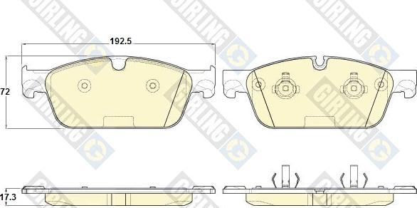 Girling 6119702 - Kit pastiglie freno, Freno a disco autozon.pro