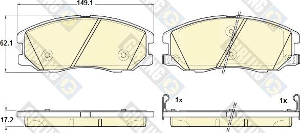 Girling 6119785 - Kit pastiglie freno, Freno a disco autozon.pro