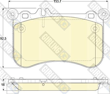 Girling 6119725 - Kit pastiglie freno, Freno a disco autozon.pro