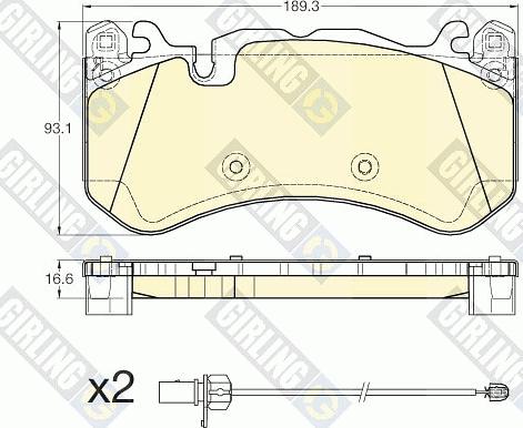 Girling 6119776 - Kit pastiglie freno, Freno a disco autozon.pro