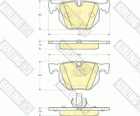 Girling 6114992 - Kit pastiglie freno, Freno a disco autozon.pro