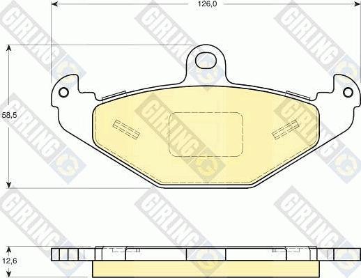 Girling 6114949 - Kit pastiglie freno, Freno a disco autozon.pro