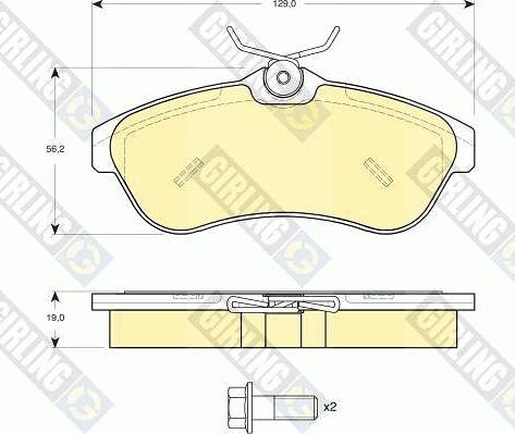 Girling 6114961 - Kit pastiglie freno, Freno a disco autozon.pro