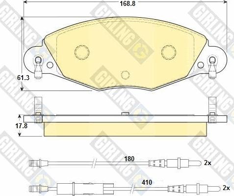 Girling 6114494 - Kit pastiglie freno, Freno a disco autozon.pro