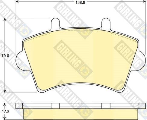 Girling 6114424 - Kit pastiglie freno, Freno a disco autozon.pro