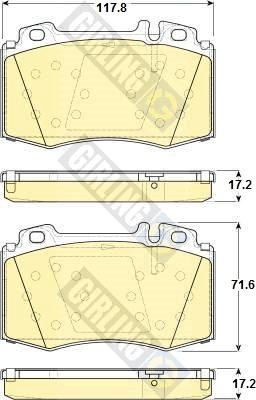 Girling 6114549 - Kit pastiglie freno, Freno a disco autozon.pro