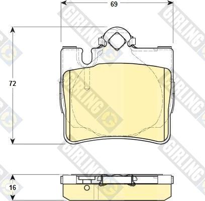 Girling 6114552 - Kit pastiglie freno, Freno a disco autozon.pro