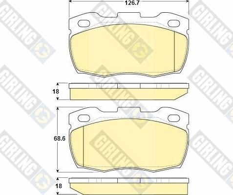 Girling 6114526 - Kit pastiglie freno, Freno a disco autozon.pro