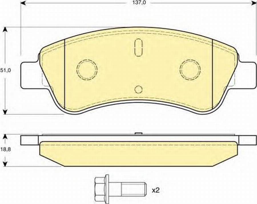 Girling 6114644 - Kit pastiglie freno, Freno a disco autozon.pro