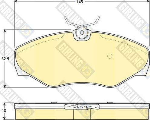 Girling 6114661 - Kit pastiglie freno, Freno a disco autozon.pro