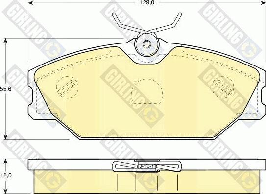 Girling 6114051 - Kit pastiglie freno, Freno a disco autozon.pro