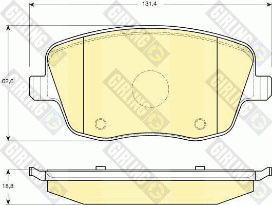 Girling 6114141 - Kit pastiglie freno, Freno a disco autozon.pro