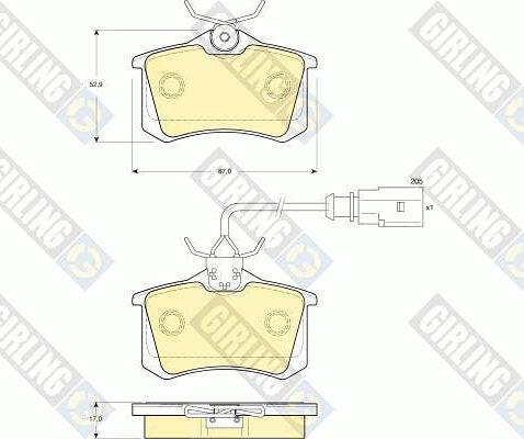 Girling 6114151 - Kit pastiglie freno, Freno a disco autozon.pro