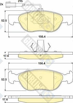 Girling 6114862 - Kit pastiglie freno, Freno a disco autozon.pro