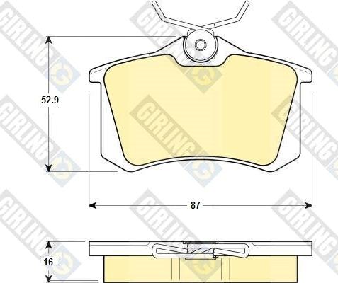 Girling 6114391 - Kit pastiglie freno, Freno a disco autozon.pro