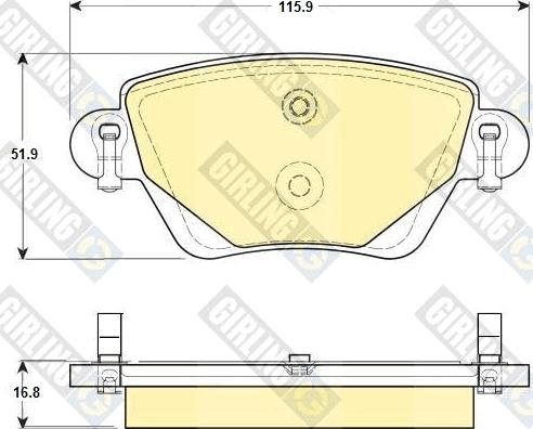 Girling 6114354 - Kit pastiglie freno, Freno a disco autozon.pro