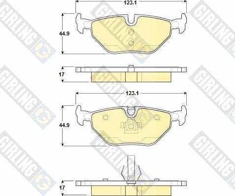 Girling 6114302 - Kit pastiglie freno, Freno a disco autozon.pro