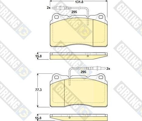 Girling 6114319 - Kit pastiglie freno, Freno a disco autozon.pro