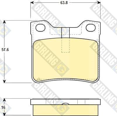 Girling 6114322 - Kit pastiglie freno, Freno a disco autozon.pro