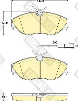 Girling 6114251 - Kit pastiglie freno, Freno a disco autozon.pro