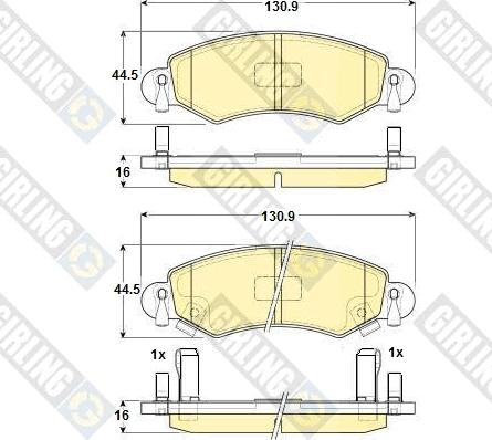 Girling 6114204 - Kit pastiglie freno, Freno a disco autozon.pro