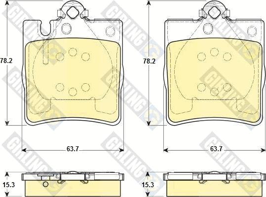 Girling 6114212 - Kit pastiglie freno, Freno a disco autozon.pro