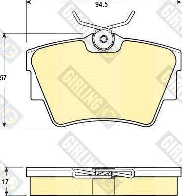 Girling 6114791 - Kit pastiglie freno, Freno a disco autozon.pro