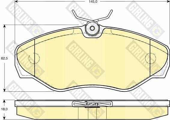 Girling 6114781 - Kit pastiglie freno, Freno a disco autozon.pro