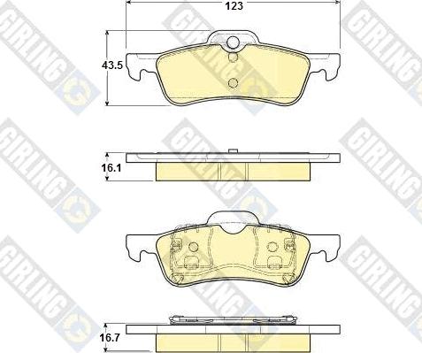 Girling 6114772 - Kit pastiglie freno, Freno a disco autozon.pro